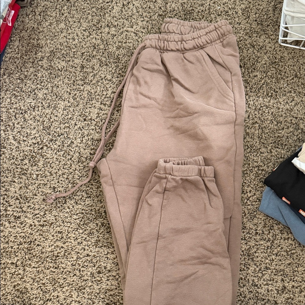 SHEIN Tan Track Pants